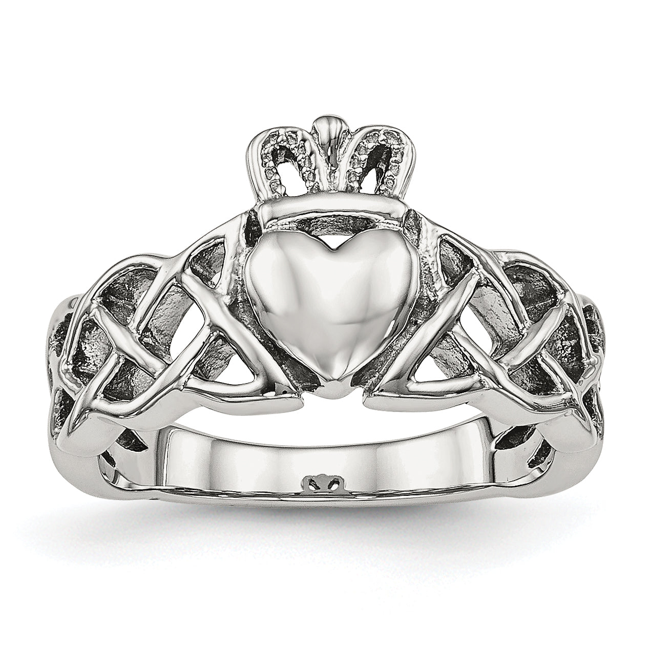 Stainless Steel Polished Claddagh Ring Main image
