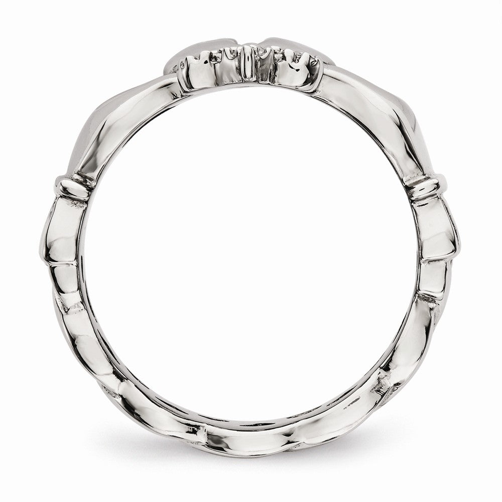 Claddagh & Cross Ring in Stainless Steel
