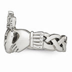 Claddagh & Cross Ring in Stainless Steel