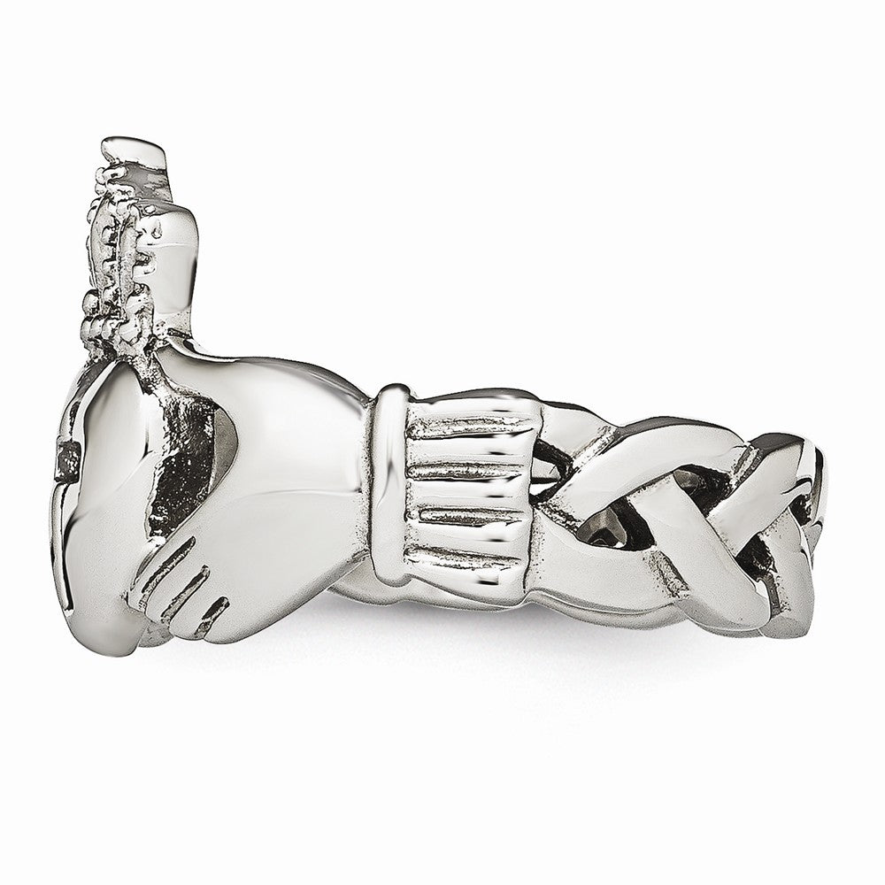 Claddagh & Cross Ring in Stainless Steel