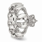 Claddagh & Cross Ring in Stainless Steel