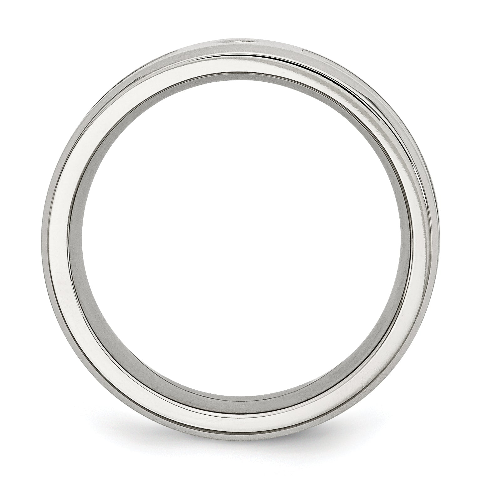 Camo Rubber & CZ Comfort-Fit Band in Stainless Steel, 8mm Secondary image