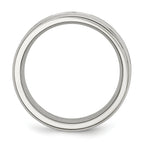 Camo Rubber & CZ Comfort-Fit Band in Stainless Steel, 8mm