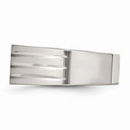 Sophia Jewelers Men's Polished Stainless Steel Ring with CZ Elegance