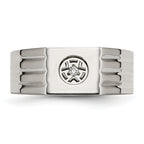 Stainless Steel Polished with CZ Ring