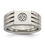 Stainless Steel Polished with CZ Ring