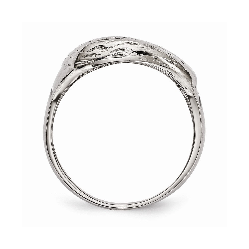 Sophia Jewelers Polished Black Enamel Eagle Men's Ring, Stainless Steel Secondary image