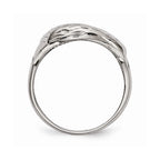 Sophia Jewelers Polished Black Enamel Eagle Men's Ring, Stainless Steel