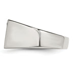 Stainless Steel Polished WithCZ Signet Ring