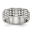 Stainless Steel Polished 8mm Studded Band