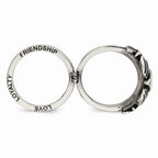 Sophia Jewelers Stainless Steel Claddagh Ring Polished Antique Finish