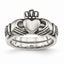 Sophia Jewelers Stainless Steel Claddagh Ring Polished Antique Finish