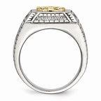 Sophia Jewelers Polished Gold Tone Stainless Steel Anchor Ring