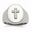 Sophia Jewelers Stainless Steel Polished Cross CZ Signet Ring for Men