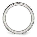 Polished & Textured Wedding Band in Stainless Steel, 8mm