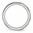 Black IP-Plated Wedding Band in Stainless Steel, 8mm