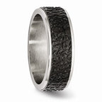 Black IP-Plated Wedding Band in Stainless Steel, 8mm