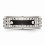 Sophia Jewelers Stainless Steel Wedding Band with Black IP-Plated Finish