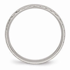 Sophia Jewelers Stainless Steel Criss Cross Wedding Band Polished Finish - 6 - 6