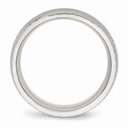 Polished & Textured Wedding Band in Stainless Steel, 8mm