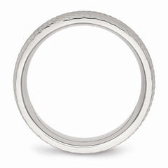 Sophia Jewelers Polished Stainless Steel Wedding Band 8mm Elegant Design - 7 - 7