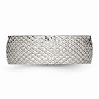 Polished & Textured Wedding Band in Stainless Steel, 8mm