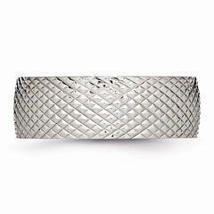 Sophia Jewelers Polished Stainless Steel Wedding Band 8mm Elegant Design - 7 - 7