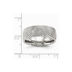 Stainless Steel Polished Textured Ring