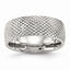 Polished & Textured Wedding Band in Stainless Steel, 8mm