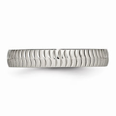 Sophia Jewelers Polished Stainless Steel Wedding Band 4mm Elegant Finish - 6 - 6