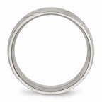 Diamond-Cut Wedding Band in Stainless Steel, 8mm