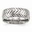 Diamond-Cut Wedding Band in Stainless Steel, 8mm