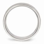 Diamond-Cut Wedding Band in Stainless Steel, 8mm