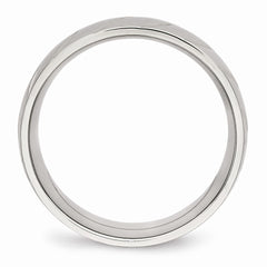 Sophia Jewelers Polished Stainless Steel 8mm Wedding Band Ring - 7 - 7