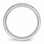 Criss-Cross Wedding Band in Stainless Steel, 6mm