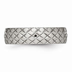 Criss-Cross Wedding Band in Stainless Steel, 6mm