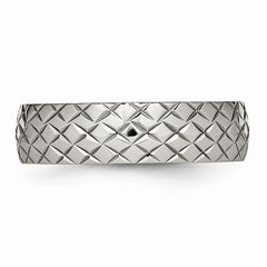 Sophia Jewelers Polished Stainless Steel Wedding Band Elegant 6mm Design - 6 - 6
