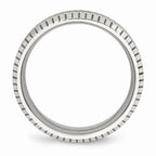 Grooved Wedding Band in Stainless Steel, 7mm