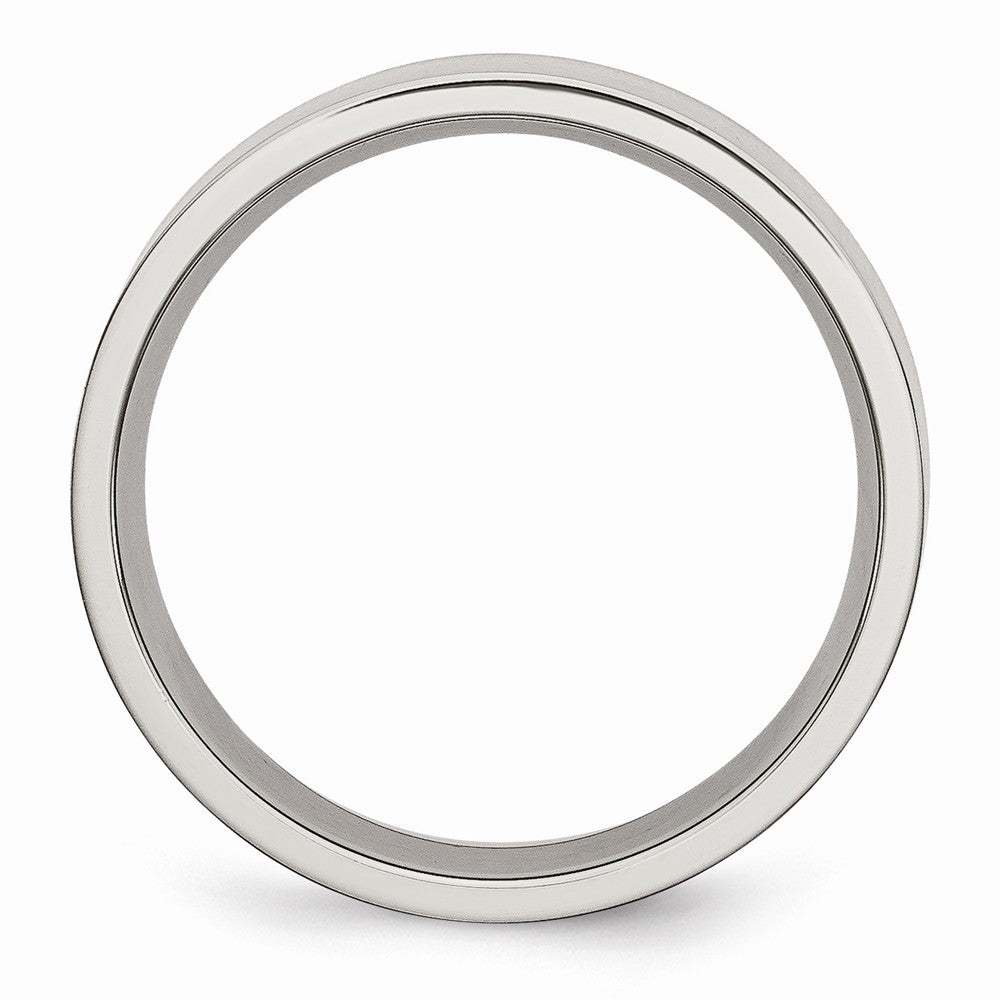 Brushed Comfort-Fit Wedding Band in Stainless Steel, 6mm Secondary image