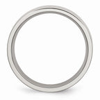 Brushed Comfort-Fit Wedding Band in Stainless Steel, 6mm