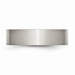 Sophia Jewelers Stainless Steel Brushed 6mm Engravable Wedding Band