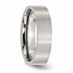Brushed Comfort-Fit Wedding Band in Stainless Steel, 6mm