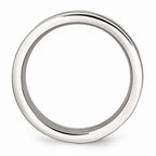 Stainless Steel Brown IP-Plated Wedding Band with Diamonds, Engravable & Polished Finish