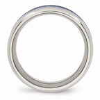 Carbon Fiber Inlay Wedding Band in Stainless Steel, 8mm