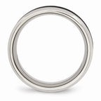 Carbon Fiber Inlay Wedding Band in Stainless Steel, 8mm