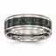Carbon Fiber Inlay Wedding Band in Stainless Steel, 8mm