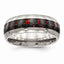 Carbon Fiber Inlay Wedding Band in Stainless Steel, 8mm