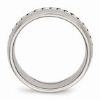 Braided Wedding Band in Stainless Steel, 8mm