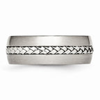 Braided Wedding Band in Stainless Steel, 8mm