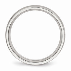 Sophia Jewelers Brushed Stainless Steel CZ Wedding Band Ring